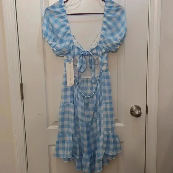 JUNIORS Womens Almost Famous Tie Back Short Mini Dress - Picture 4 of 10